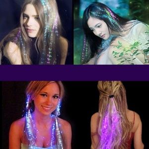 Rainbow Flash Braid(6) + LED Shoelaces (pink)